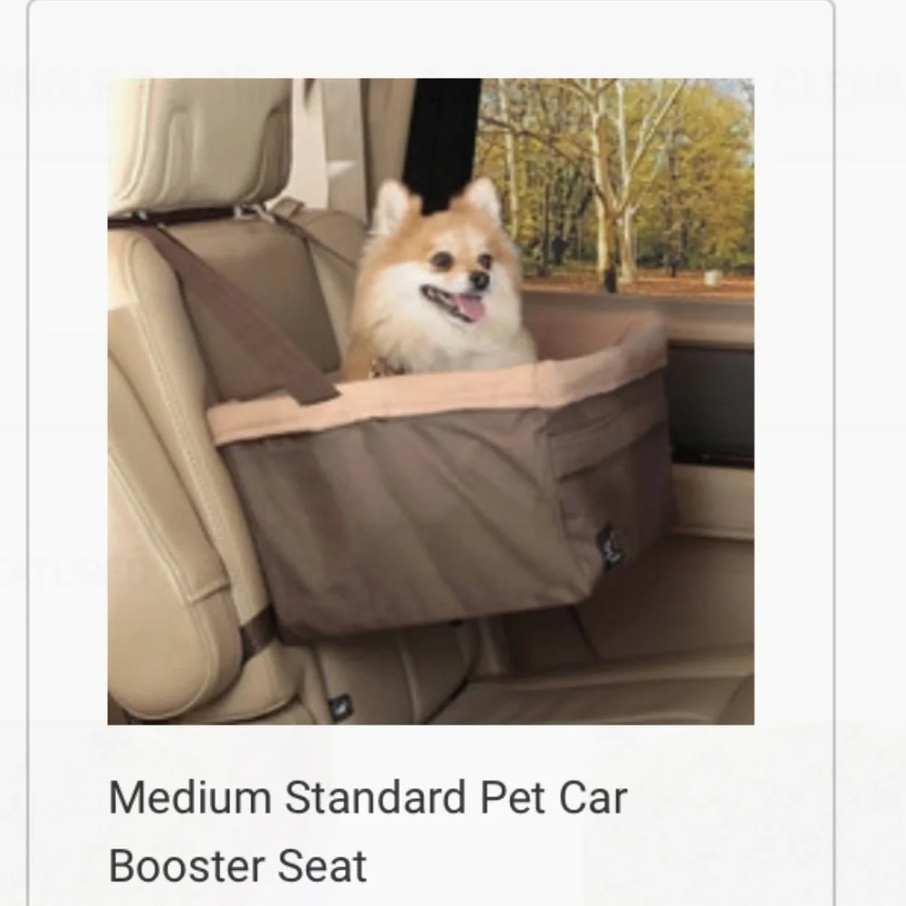 NEW IN BOX Pet Safe Happy Ride Dog Booster Seat- Medium-- for dogs up to 12 lbs.